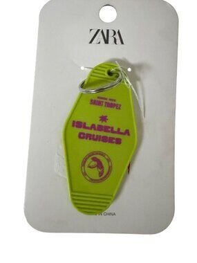 ZARA Saint Tropez Islabella Lime Green Keychain NEW NWT